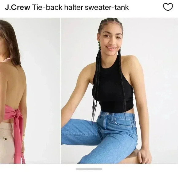 J.Crew Plus Size Tie back halter sweater tank in Heather Almond Size 3X NWT - Picture 7 of 9